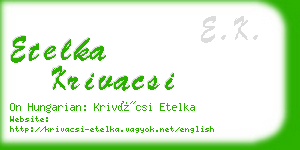 etelka krivacsi business card